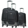 Top quality nylon luggage bag with four wheels rotating 360°